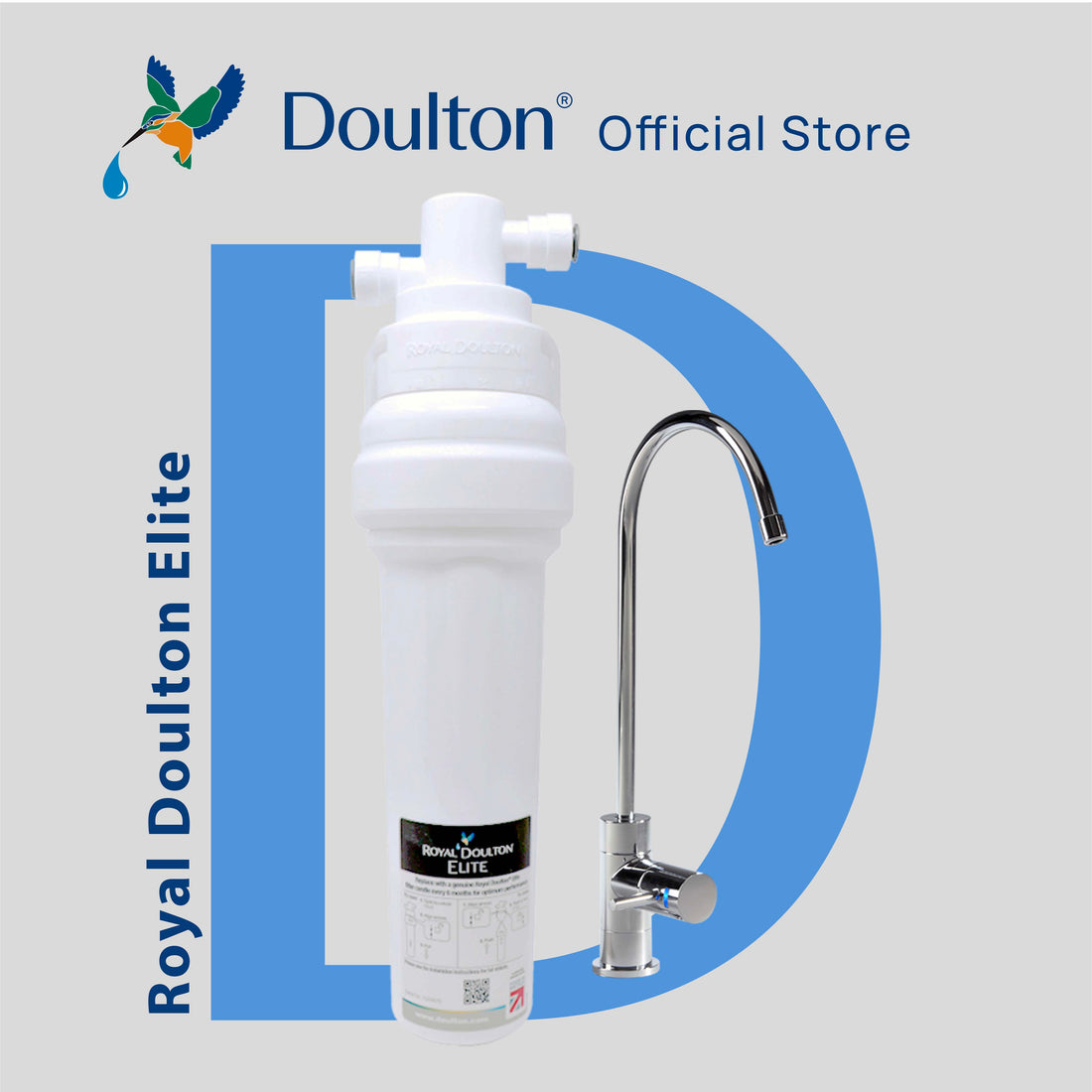 (🔥 Save S$150 on Onsite Installation! 🔥 Limited-time offer) Royal Doulton Elite System: Premium 5-Stage Filtration for Pristine Drinking Water - British Heritage Since 1826