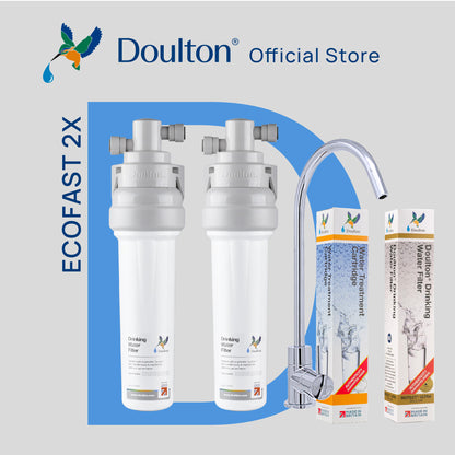 (🔥 Save S$150 on Onsite Installation! 🔥 Limited-time offer)Doulton 2X QT ECOFAST Combo: The Ultimate Quick Change Undercounter Water Purification System with Fluoride Treatment and NSF-Certified Biotect Ultra Filtration!  Plus Anti Scale