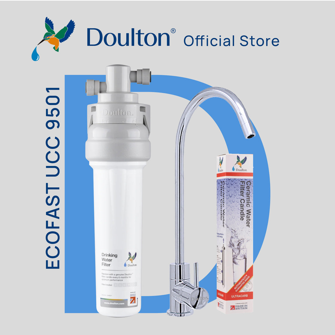 (🔥 Save S$150 on Onsite Installation! 🔥 Limited-time offer) Doulton QT Ecofast Under-Sink Water Filtration System | Ultracarb Filter Excellence | Eco-Friendly British Innovation Since 1826