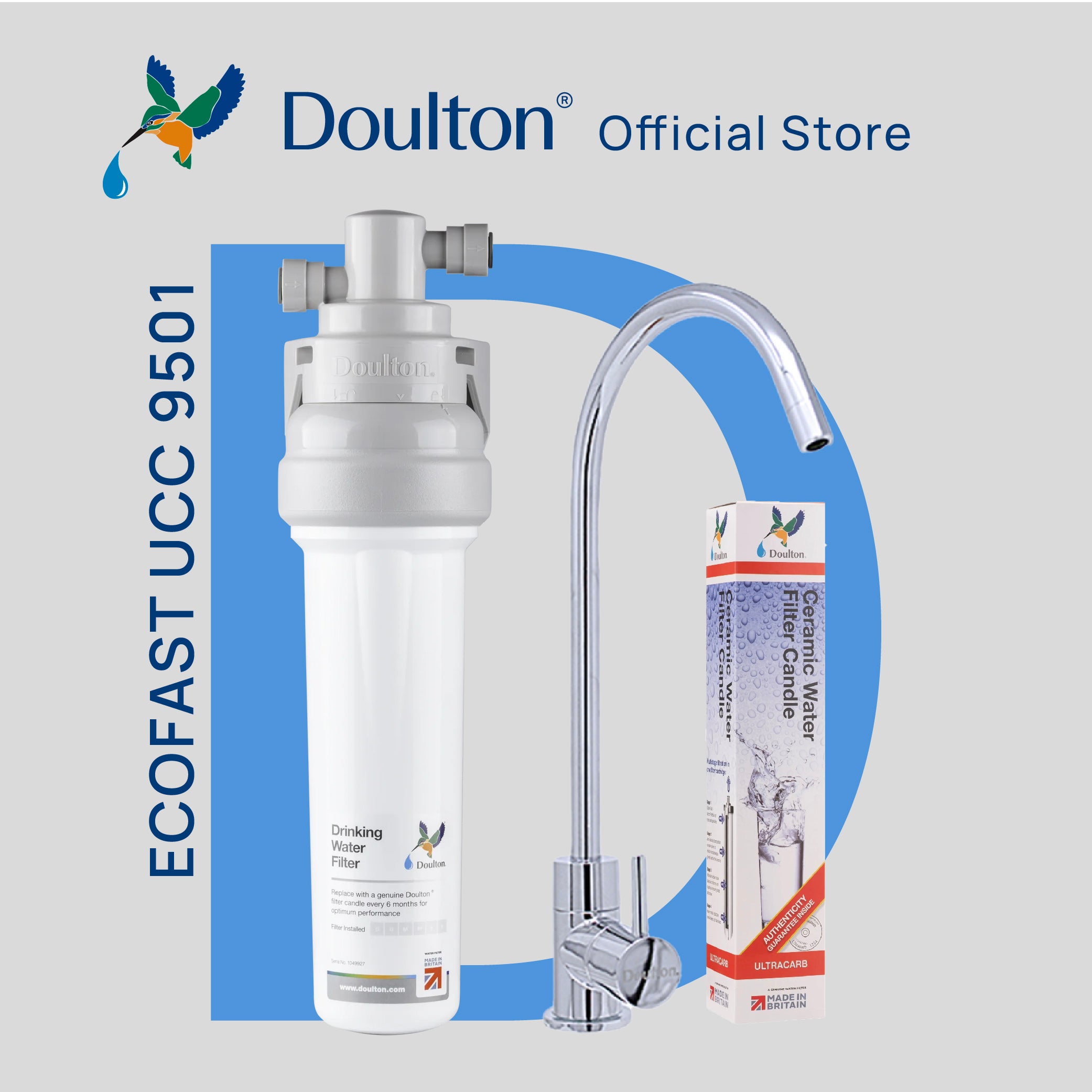 (🔥 Save S$150 on Onsite Installation! 🔥 Limited-time offer) Doulton QT Ecofast Under-Sink Water Filtration System | Ultracarb Filter Excellence | Eco-Friendly British Innovation Since 1826