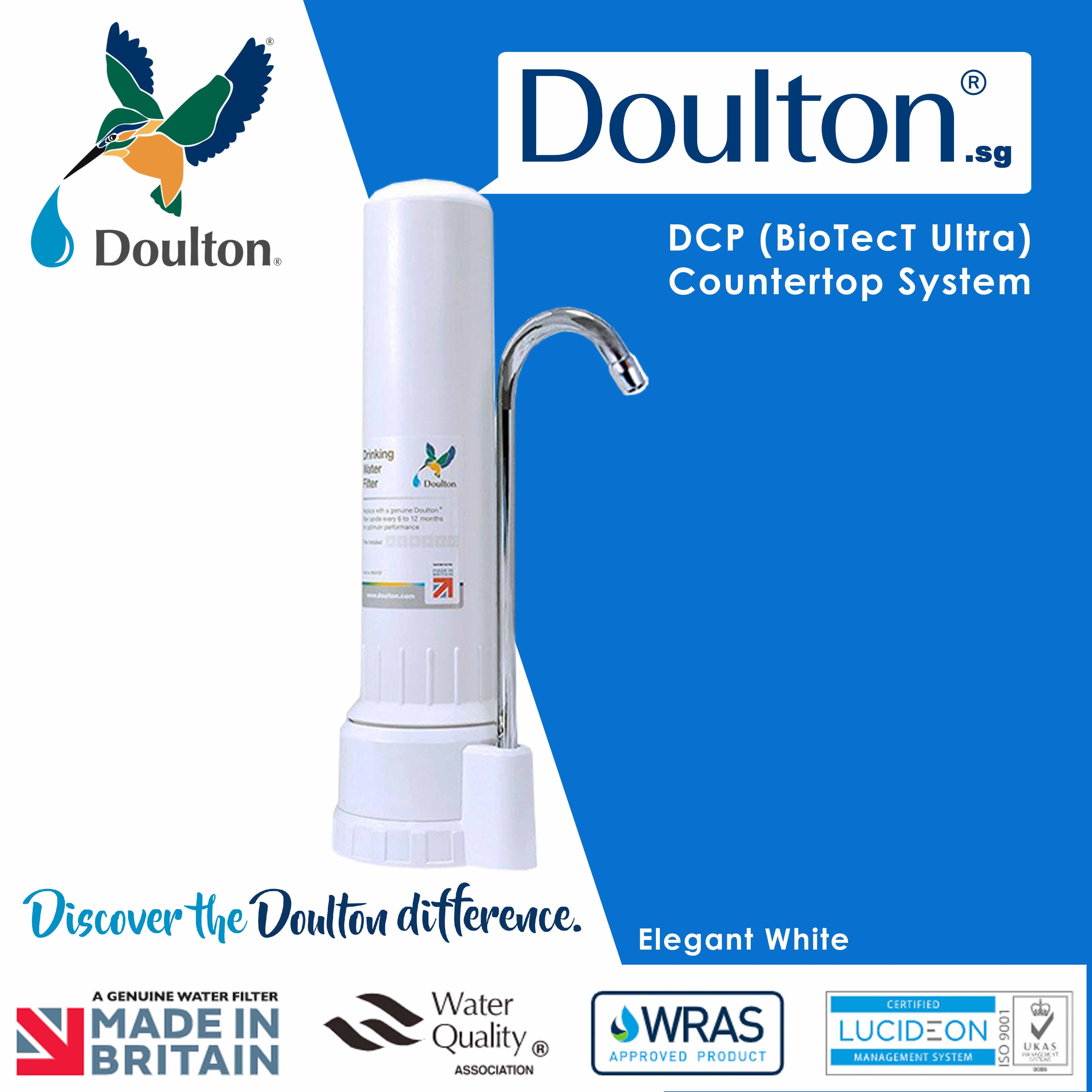 Revolutionise Your Water Experience with the Doulton DCP Biotect Ultra Countertop Drinking Water Purifier: The Ultimate 4 stages of filtration System for Precision Filtration, Proudly Made in Britain Since 1826!