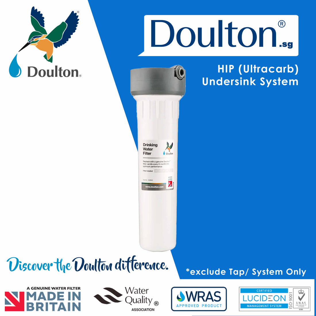 Doulton Ultracarb NSF Certified Inline Undersink Filtration - Pure Water, Simplified System - Shipping only