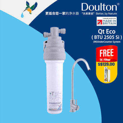 (🔥 Save S$150 on Onsite Installation! 🔥 Limited-time offer) Doulton QT Ecofast Under-Sink Filter with Cutting-Edge BTU 2505 Si Tech - Sustainable Purity Meets British Ingenuity Since 1826!