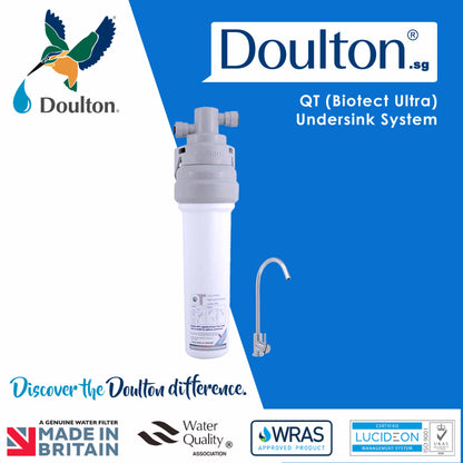 (🔥 Save S$150 on Onsite Installation! 🔥 Limited-time offer) Doulton QT Ecofast Under-Sink Filter with Cutting-Edge BTU- Sustainable Purity Meets British Ingenuity Since 1826!